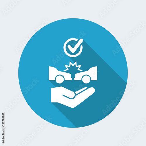 Car crash check - Vector web icon