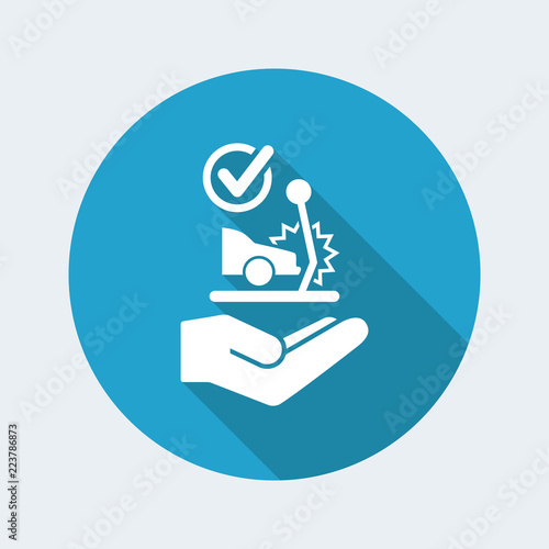 Car crash check - Vector web icon