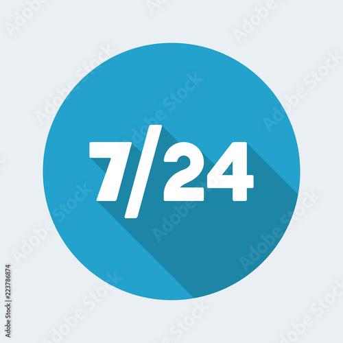 7/24 services - Vector web icon