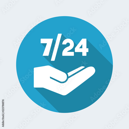 7/24 services - Vector web icon
