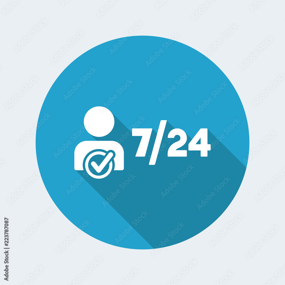 7/24 services - Vector web icon 7/24 services - Vector web icon