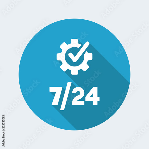 Technical assistance 7/24 - Vector web icon