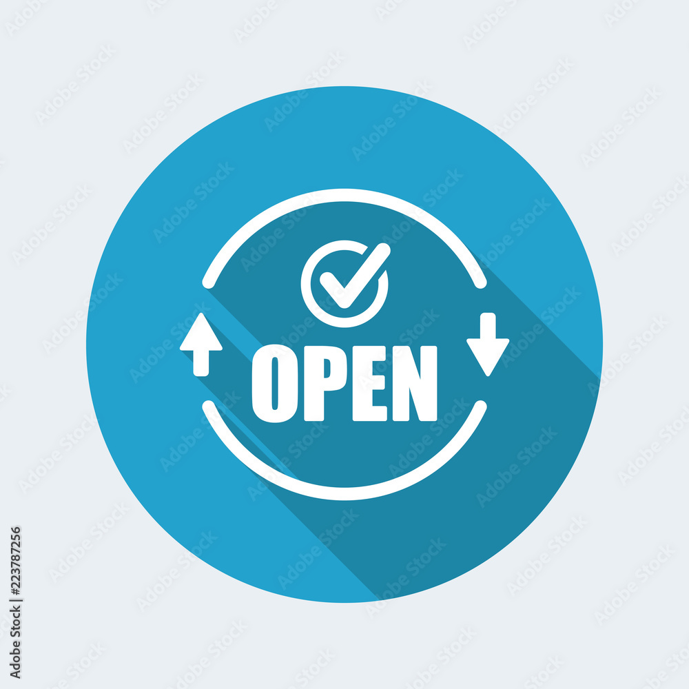 Steady shopping services 24/7 - Vector web icon Steady shopping services 24/7 - Vector web icon