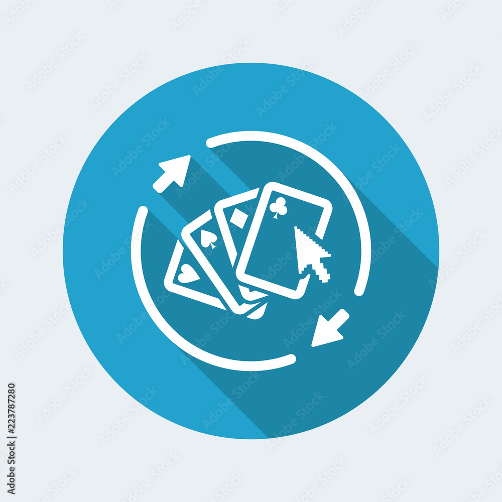 Steady online poker gaming - Vector web icon Steady online poker gaming - Vector web icon