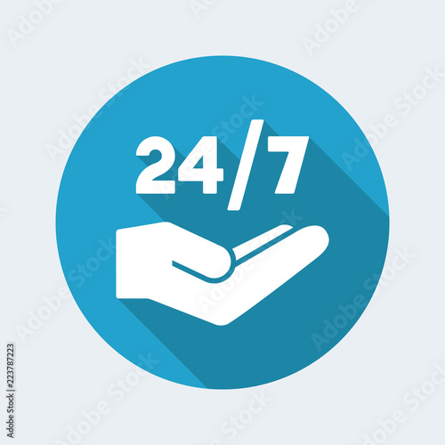 Steady services 24/7 - Vector web icon