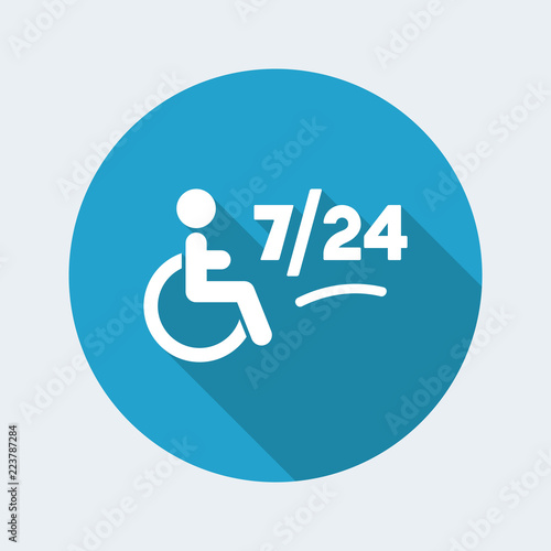 Steady handicapped assistance service - Vector web icon