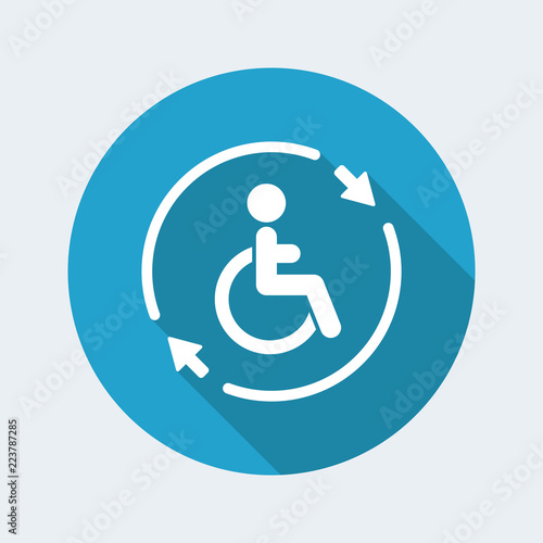 Steady handicapped assistance service - Vector web icon
