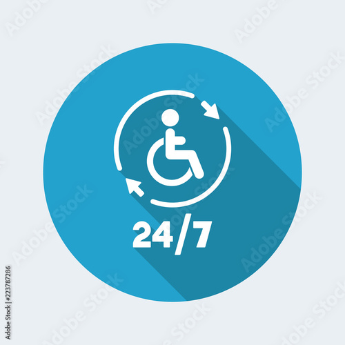 Steady handicapped assistance service - Vector web icon