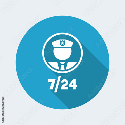 Steady police and security service - Vector web icon