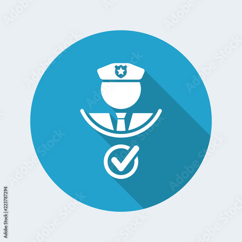 Steady police and security service - Vector web icon