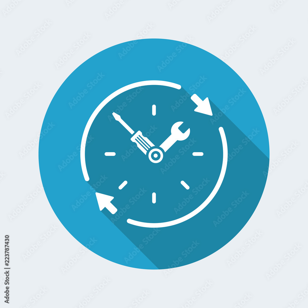 Full time technical assistance services - Vector web icon Full time technical assistance services - Vector web icon