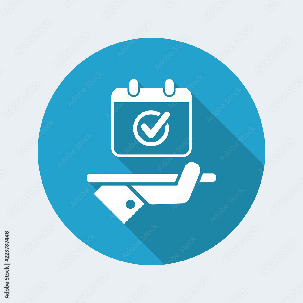 Appointment checking - Vector web icon Appointment checking - Vector web icon