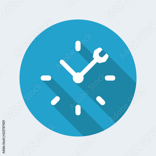 Full time technical assistance services - Vector web icon