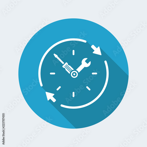 Full time technical assistance services - Vector web icon