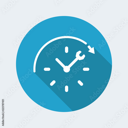 Full time technical assistance services - Vector web icon