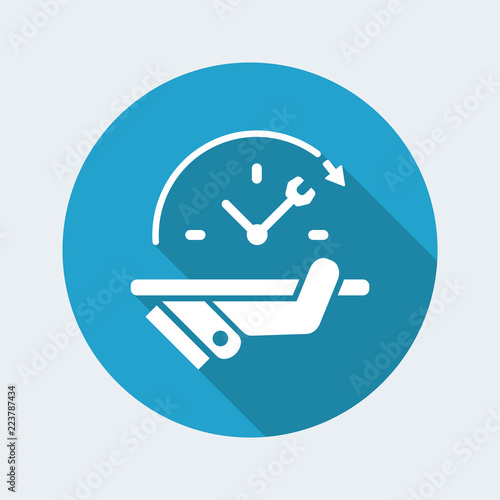 Full time technical assistance services - Vector web icon