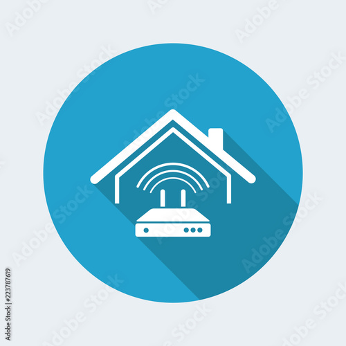 Home wi-fi modem - Vector web icon