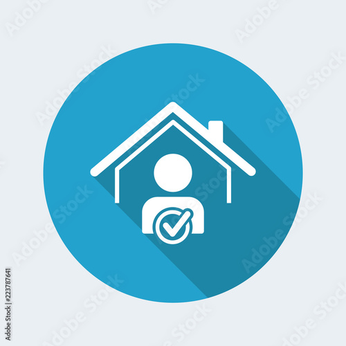 Find home purchaser - Vector web icon