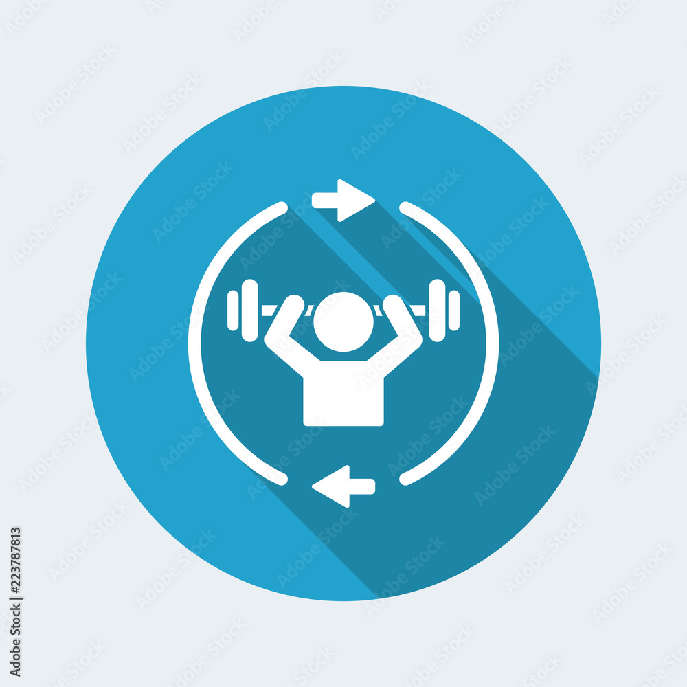 Body building training - Vector web icon Body building training - Vector web icon
