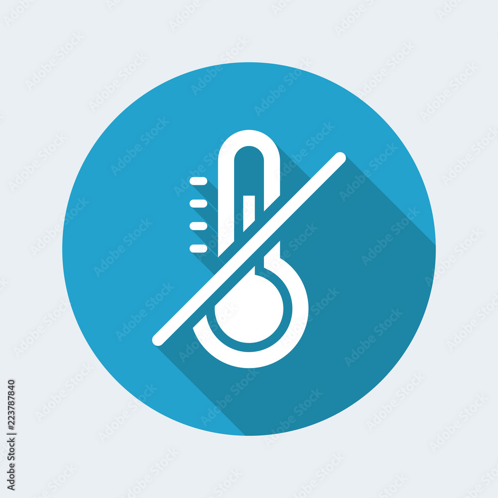Overheating prevenction system - Vector web icon Overheating prevenction system - Vector web icon