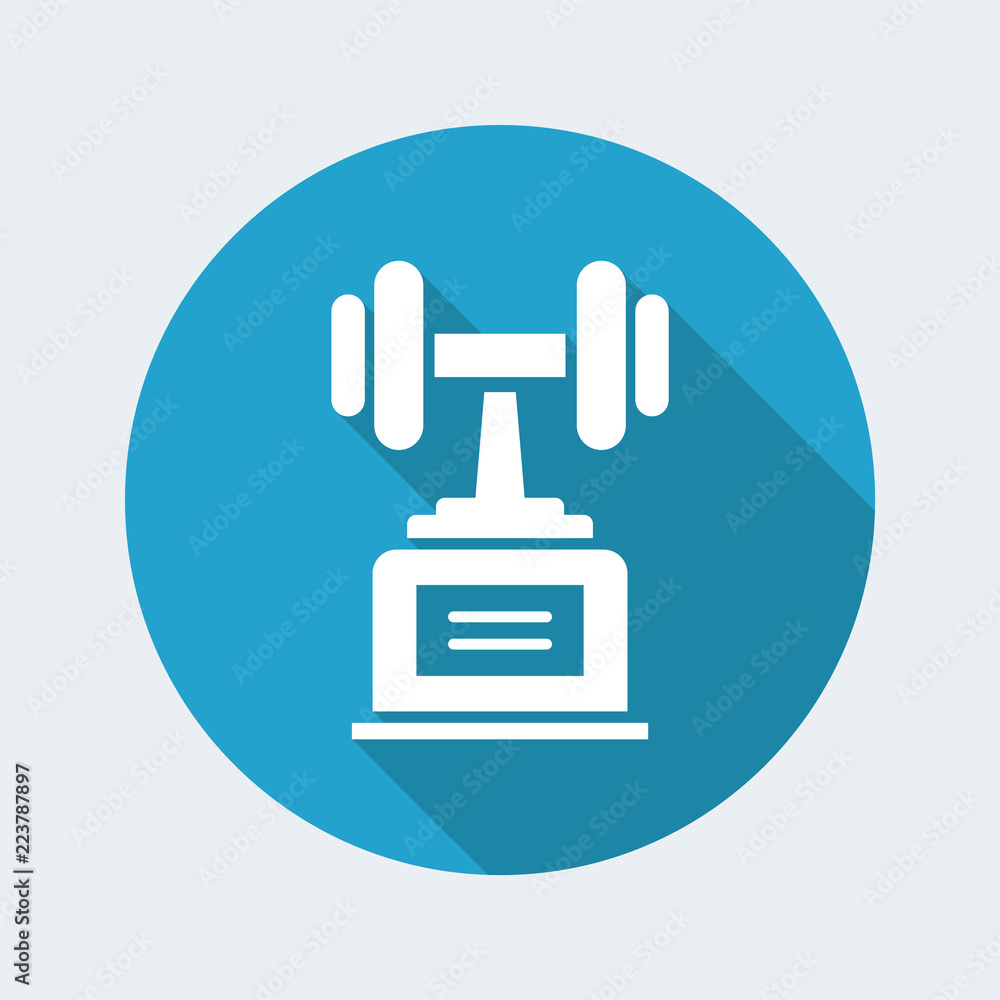 Bodybuilding cup - Vector web icon Bodybuilding cup - Vector web icon