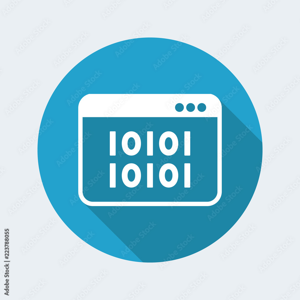 Binary code - Vector web icon Binary code - Vector web icon