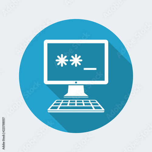 Private account - Password - Vector web icon