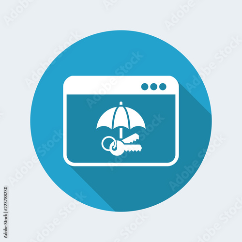 Protected access - Vector web icon