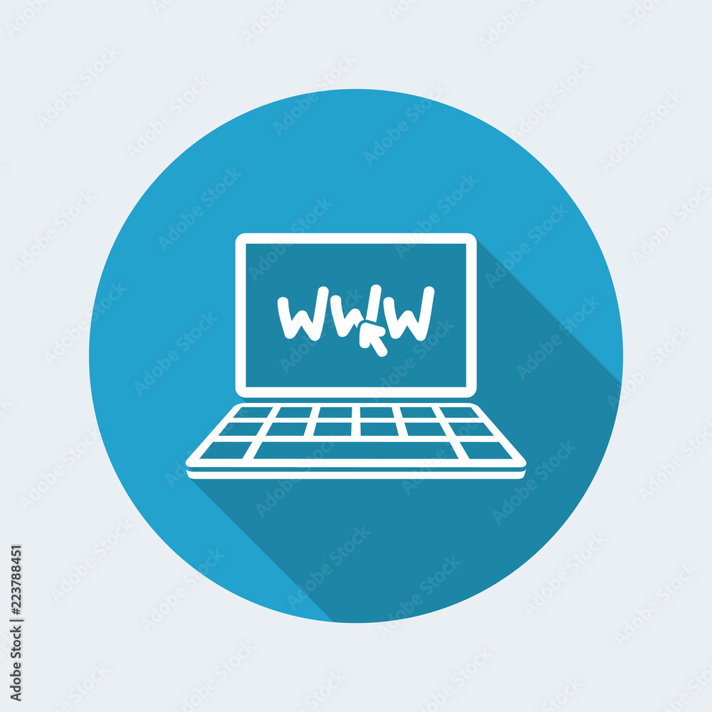 Stylized www link - Vector flat icon Stylized www link - Vector flat icon