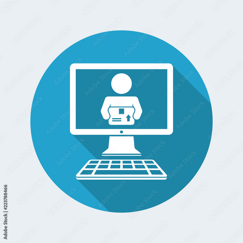 Delivery services - Courier or postal symbol - Vector flat icon Delivery services - Courier or postal symbol - Vector flat icon