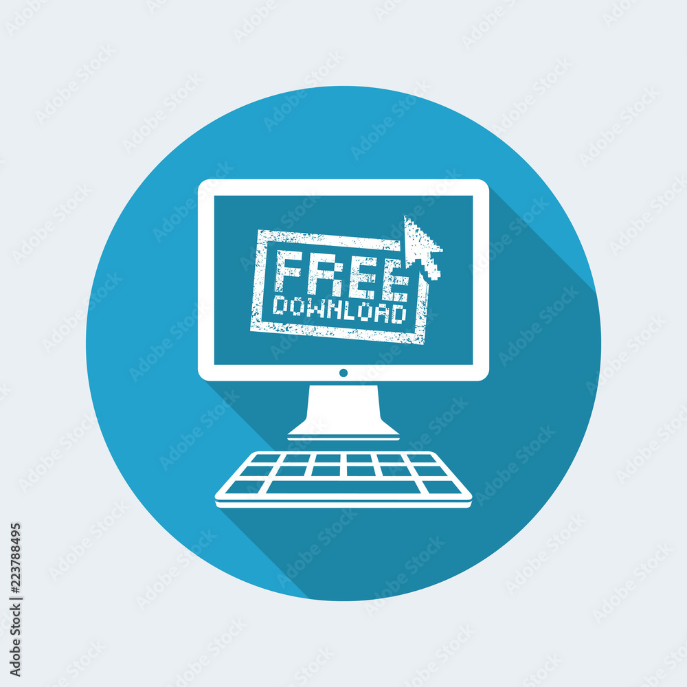 Free download grunge button - Vector flat icon Free download grunge button - Vector flat icon