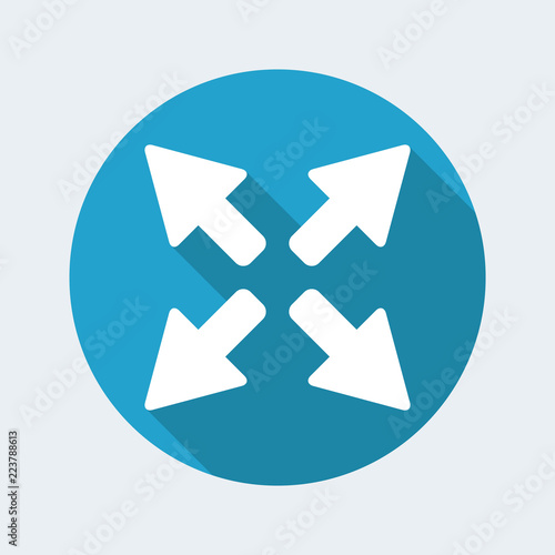 Full screen expand button - Vector flat icon