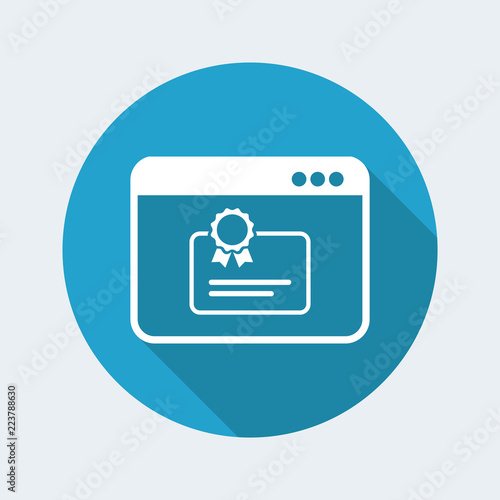 Free Download Computer web certificate - Vector flat icon - GFXLoad