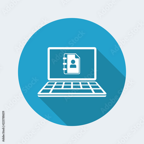 Free Download Address book application - Vector flat icon - GFXLoad