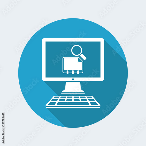 Wallpaper Mural Find contact on computer - Vector flat icon Torontodigital.ca