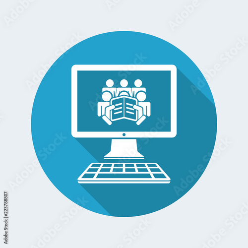 Wallpaper Mural Reading web services - Vector flat icon Torontodigital.ca