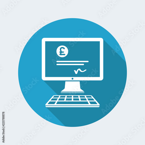 Financial document - Sterling - Vector flat icon