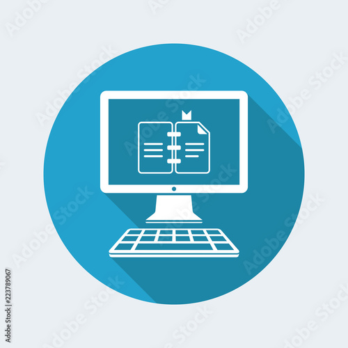 Book online - Vector flat icon