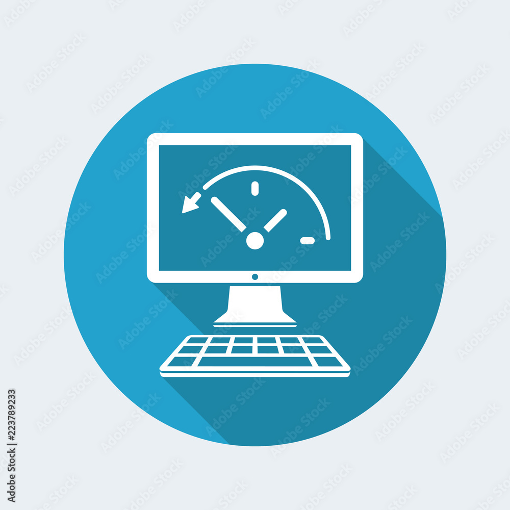 Back in time application - Vector flat icon Back in time application - Vector flat icon