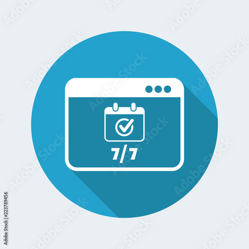 7/7 computer web services - Vector flat icon © Myvector