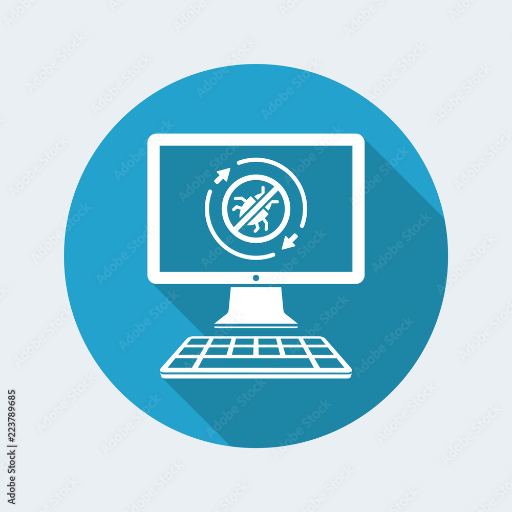 Full service antivirus - Vector flat icon Full service antivirus - Vector flat icon