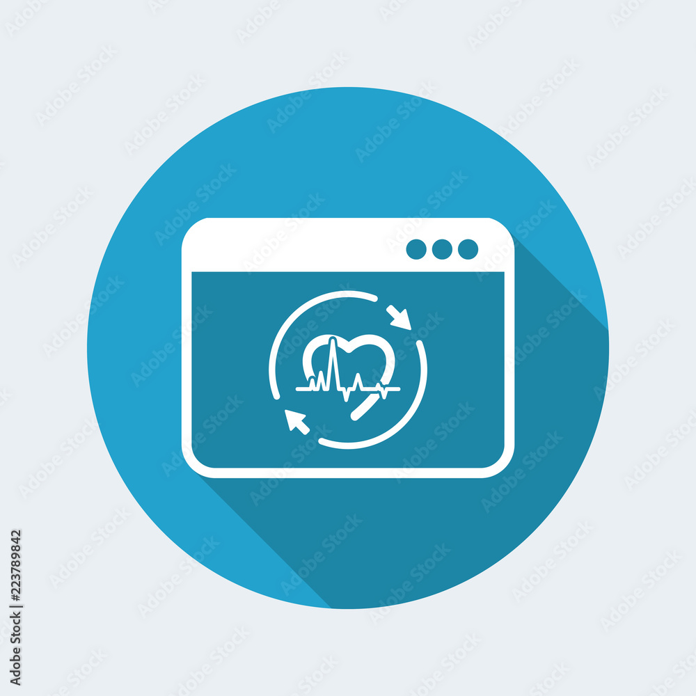 Medical full assistance online - Vector flat icon Medical full assistance online - Vector flat icon