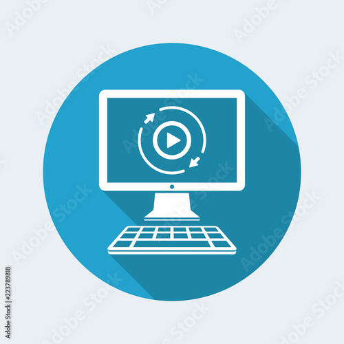 Full multimedia services - Vector flat icon