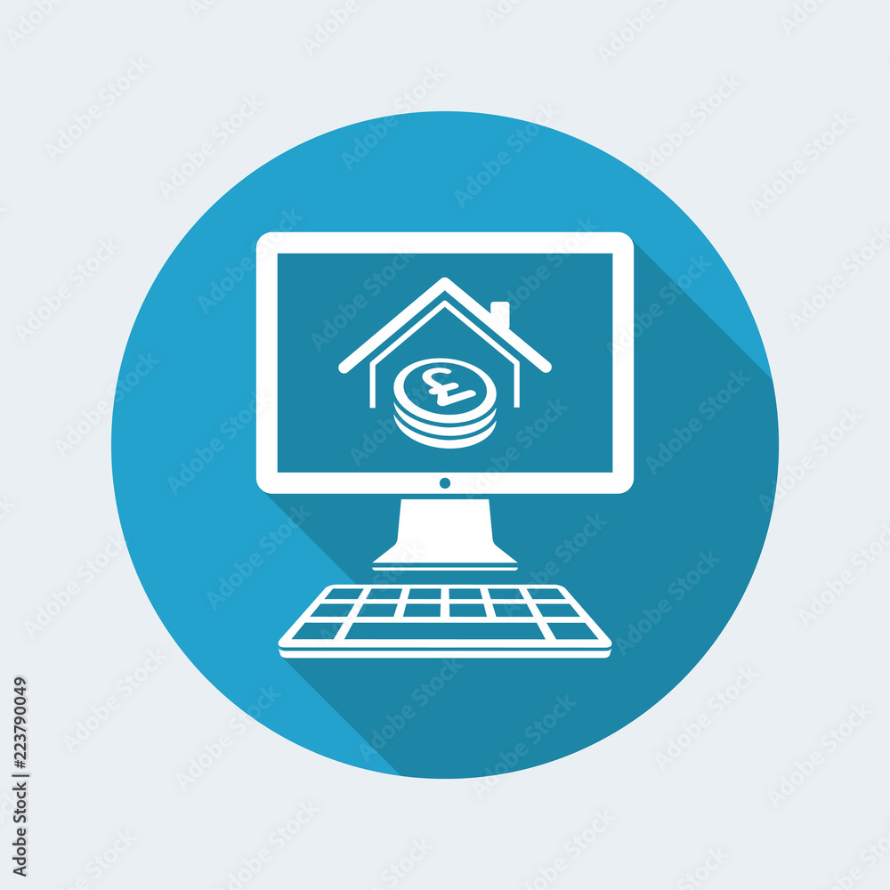 Real estate investment - Vector flat icon Real estate investment - Vector flat icon
