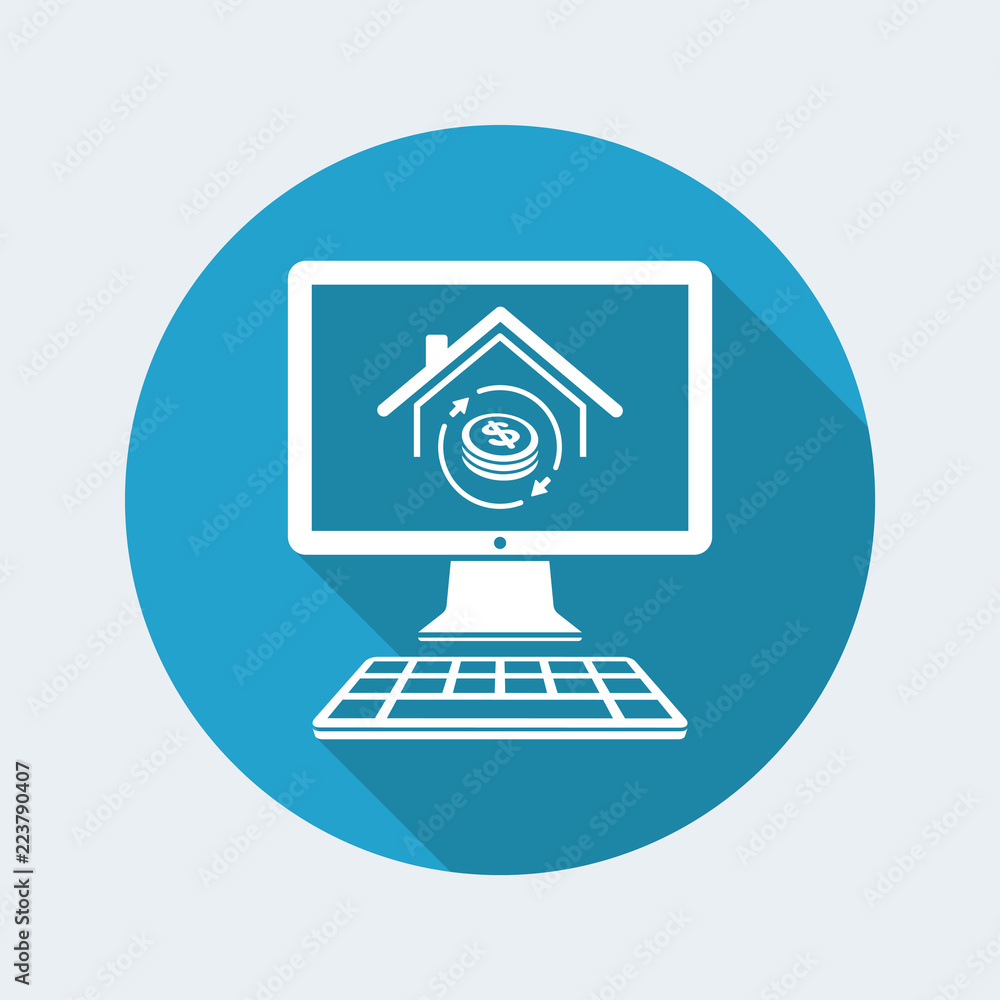 Real estate investment - Vector icon for computer website or application Real estate investment - Vector icon for computer website or application