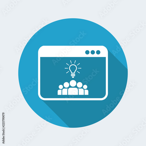 Teamwork ideas - Vector icon for computer website or application