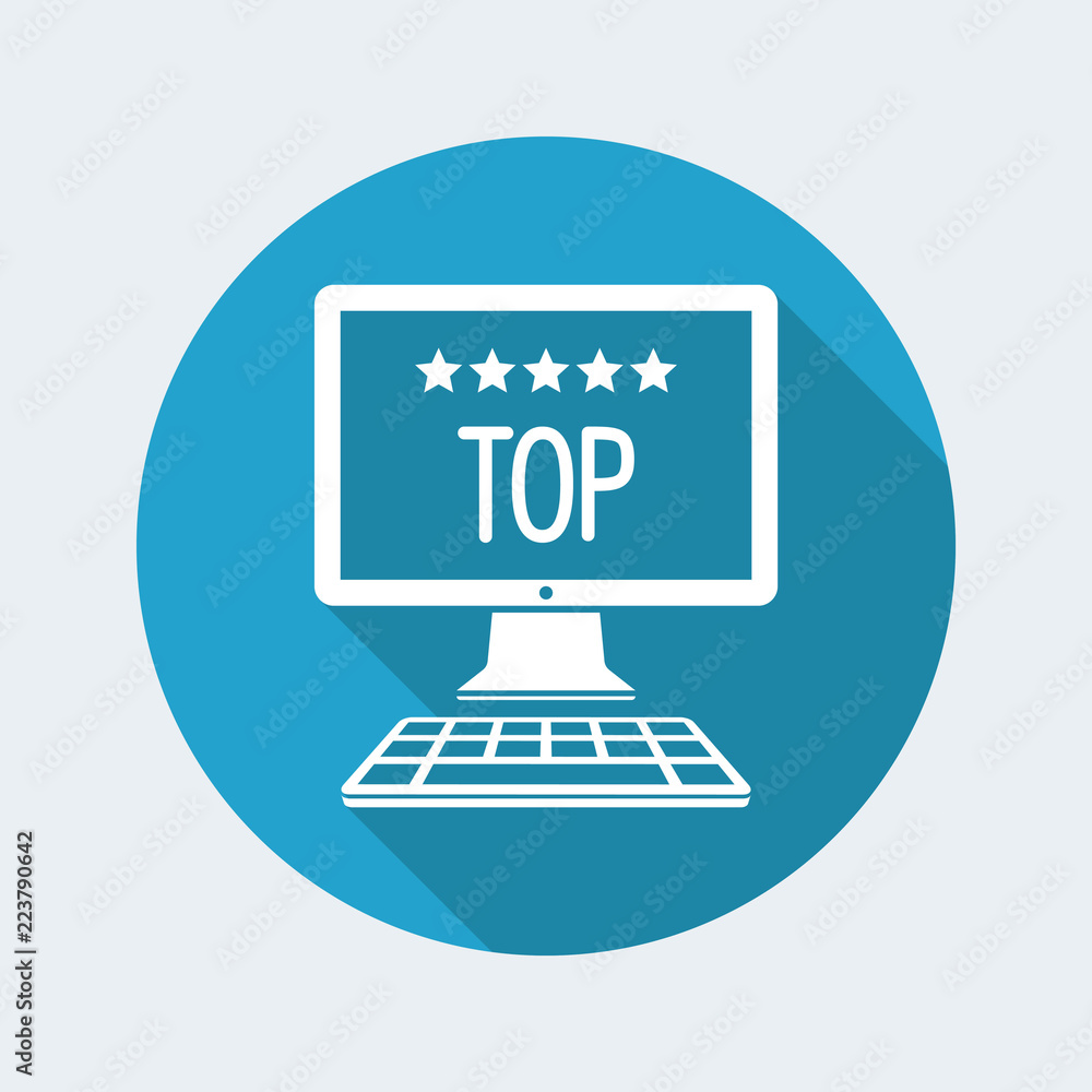 Top rating - Vector icon for computer website or application Top rating - Vector icon for computer website or application