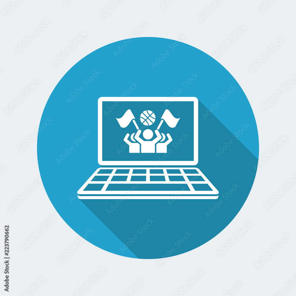 Basketball supporters - Vector icon for computer website or application Basketball supporters - Vector icon for computer website or application