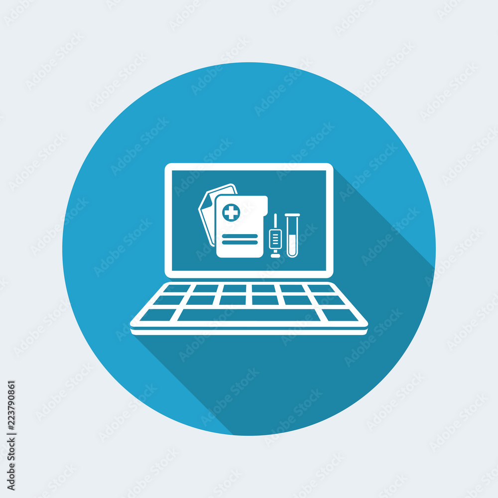 Medical digital page - Vector icon for computer website or application Medical digital page - Vector icon for computer website or application