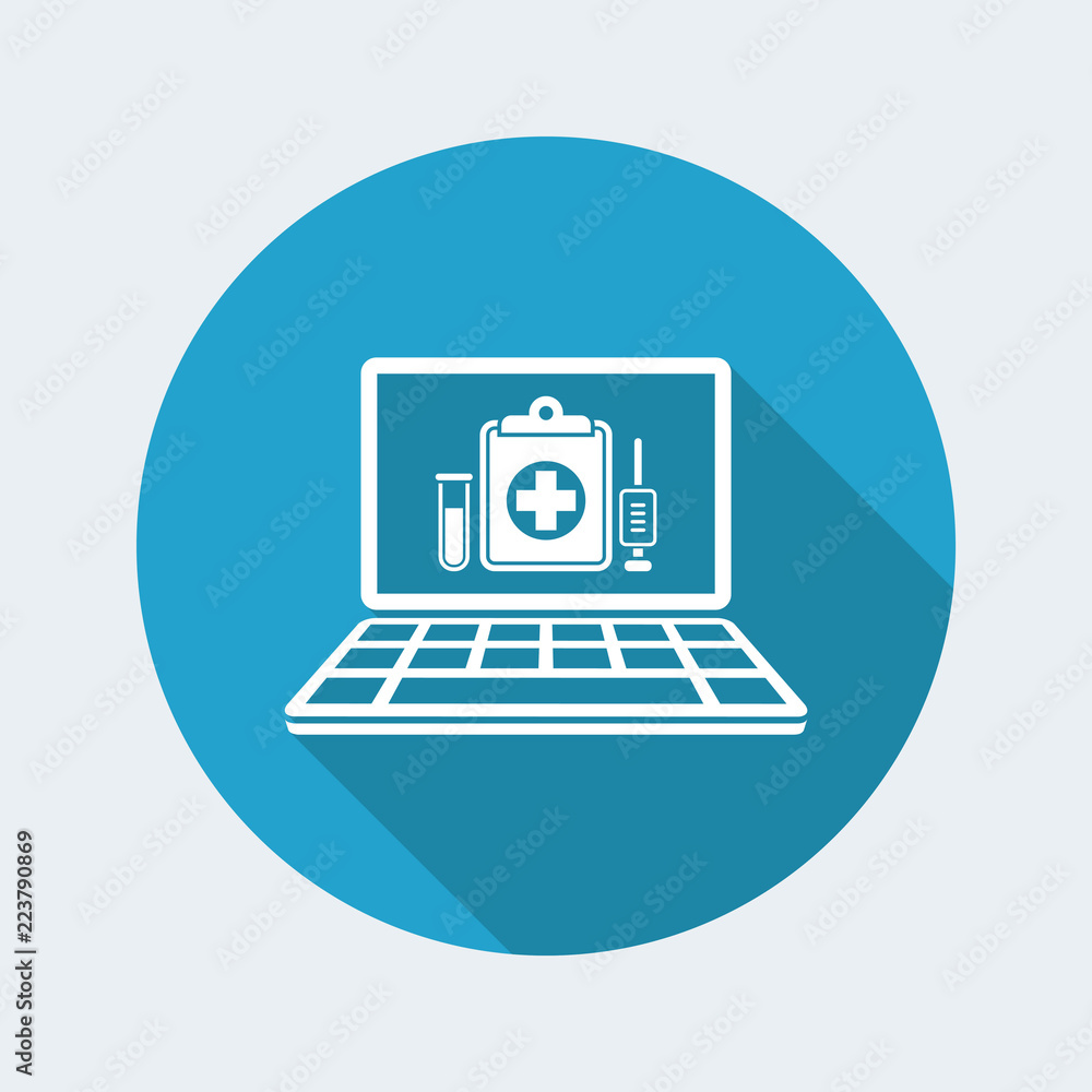 Medical digital page - Vector icon for computer website or application Medical digital page - Vector icon for computer website or application